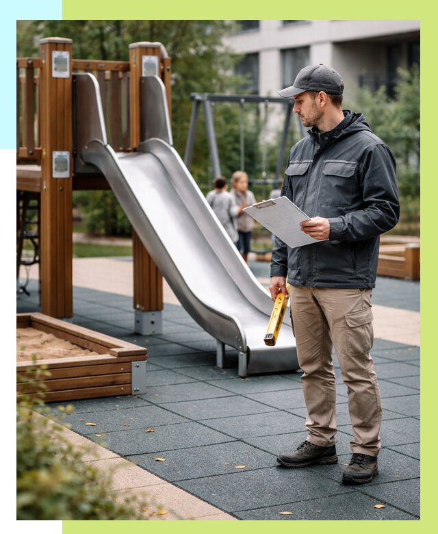 Сертификация детских площадок в Мелеузе от 25573 р. | Алешин-Млз