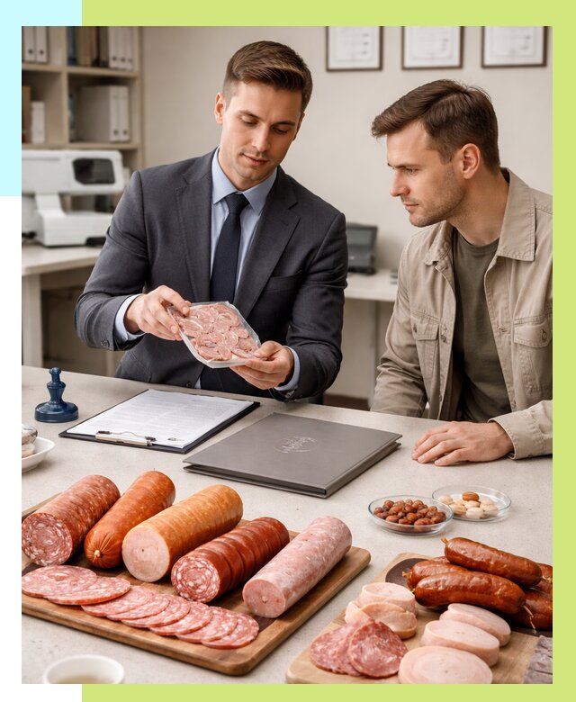 Сертификация колбасных изделий в Мелеузе от 7672 р. | Алешин-Млз