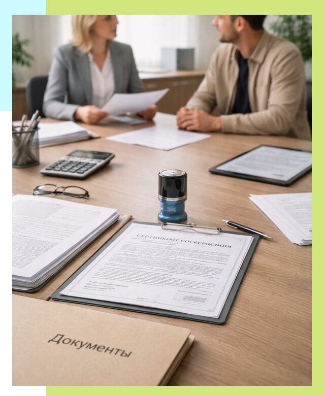 Сертификат соответствия на продукцию в Мелеузе от 15344 р.|Алешин-Млз